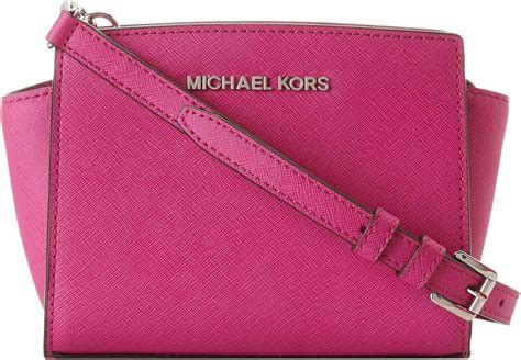 michael kors selma mini messenger bag in fuschia pink|selma mini crossbody bag.